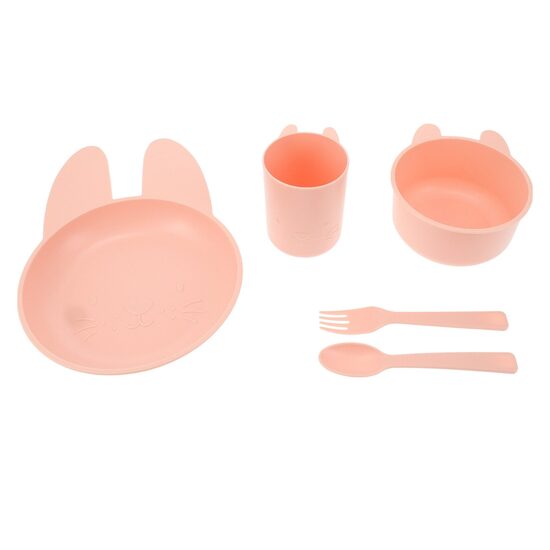 EXCELLENT HOUSEWARE plastikas trauku komplekts 5gab, sārts