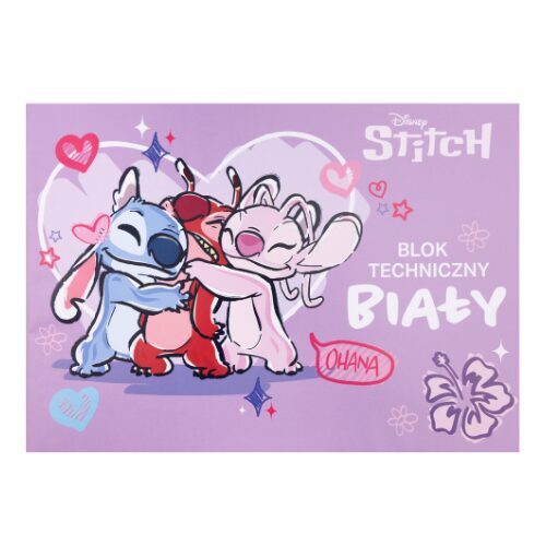 STITCH zīmēšanas albums A4, 10 lapas, 170gsm, rozā