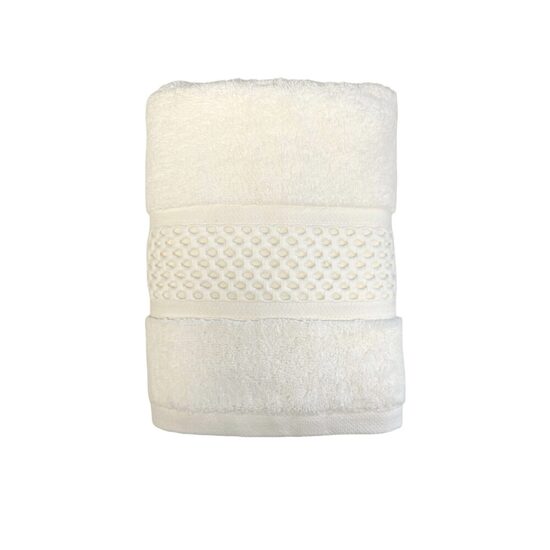 DELUXE kokvilnas frotē dvielis 50x90cm, balts