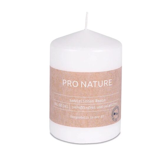 MULLER PRO NATURE stearīna svece +/-20h, balta