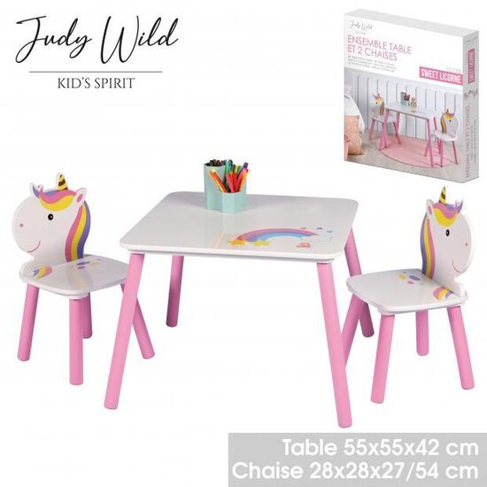 JUDY WILD galda un 2 krēslu komplekts