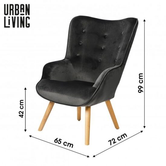 URBAN LIVING velveta krēsls 65x72x99cm