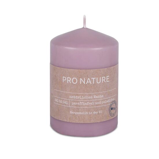 MULLER PRO NATURE stearīna svece +/-20h, lillā