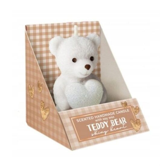 BARTEK "TEDDY" "hand-made" aromātiskā svece h7.5cm, balta