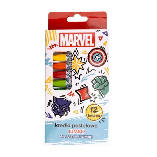 MARVEL lielie eļļas krītiņi 12gab