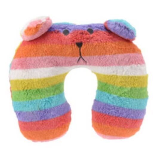 Ceļojumu kakla spilvens 30x30cm, multikrāsu svītras