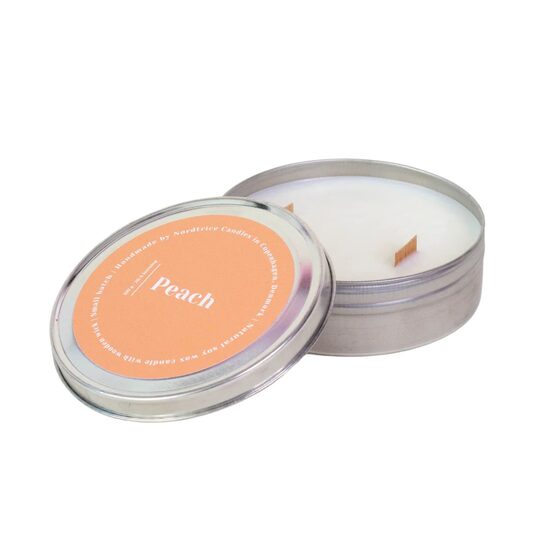 NORDTRICE "hand-made" aromātiskā sojas vaska svece +/-20h, persiki