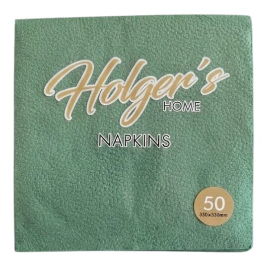 HOLGER'S salvetes 33x33cm, 50gb, 1 slānis, tumši zaļas