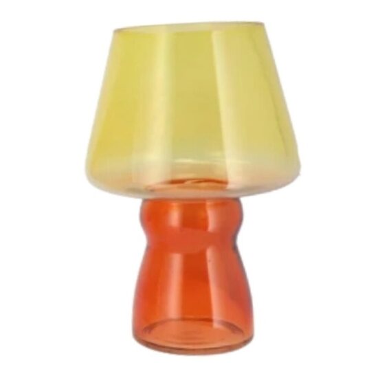 DAAN KROMHOUT stikla vāze d17cm x h25cm, dzeltenti-oranža