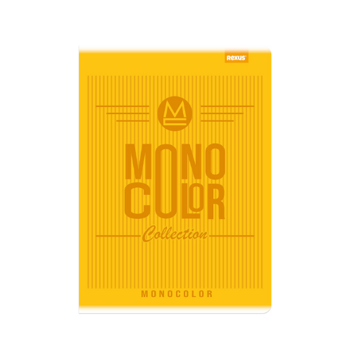 REXUS rūtiņu klade A5, 60 lapas, dzeltenā krāsā