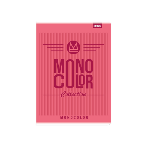 REXUS rūtiņu klade A5, 60 lapas, sarkanā krāsā