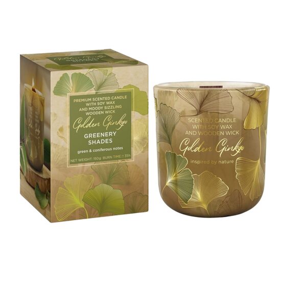 BARTEK " GREENERY" aromātiskā svece ar sojas vasku +/-35h