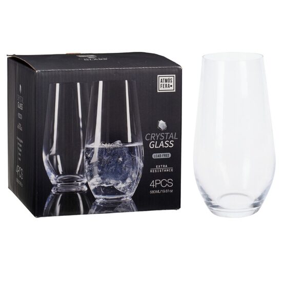 CRYSTALLINE CLASSIC kristalizēta stikla glāzes 580ml, 4gab
