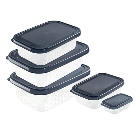 BRANQ plastmasas kastīšu komplekts 100ml + 500ml + 1000ml + 1500ml + 1750ml