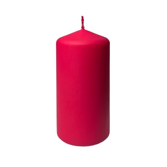 BARTEK velveta svece d6 x h12cm, spilgti sārta