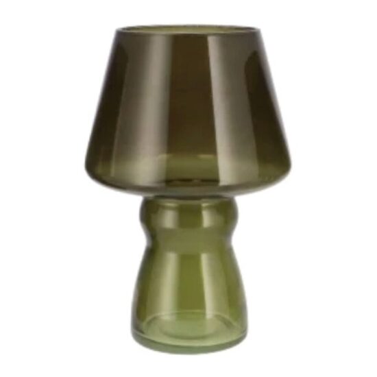 DAAN KROMHOUT stikla vāze d17cm x h25cm, zaļa (tumša)