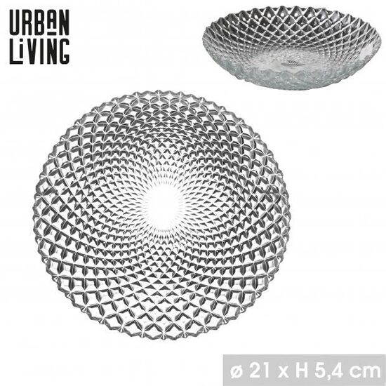 URBAN LIVING dziļais stikla šķīvis d21cm