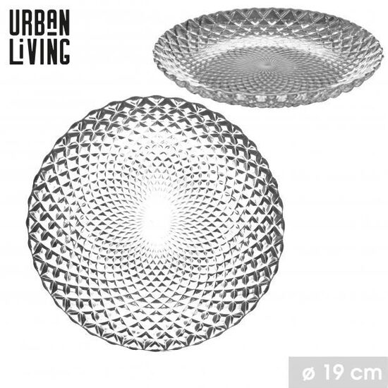 URBAN LIVING stikla šķīvis d19cm