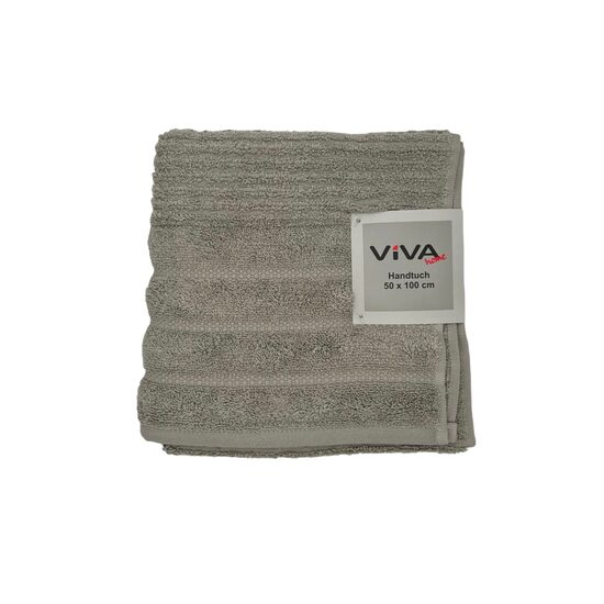 VIVA HOME "FIFI" vannas dvielis 50x100cm, 100% kokvilna, gaiši pelēks