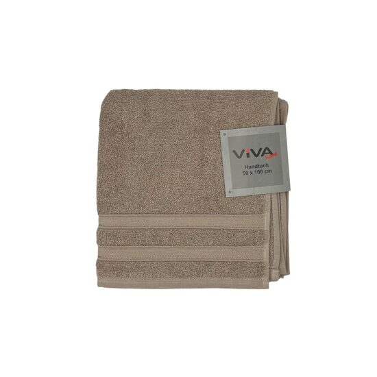 VIVA HOME "EVA" vannas dvielis 50x100cm, 100% kokvilna, bēši brūns