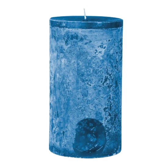 SPAAS svece "Rustic" zila, +/-60h, d7cm x h13cm