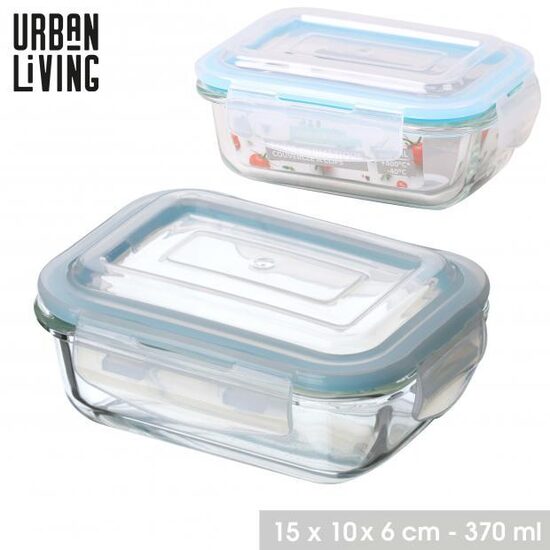 URBAN LIVING  stikla uzglabāšanas un cepamtrauks 370ml