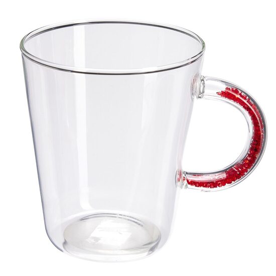 DIAMOND sikla krūze 450ml, sarkani dimantiņi