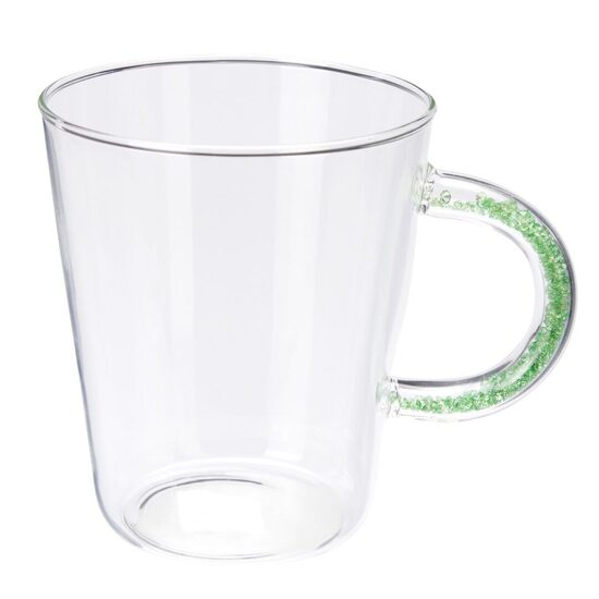 DIAMOND sikla krūze 450ml, zaļi dimantiņi