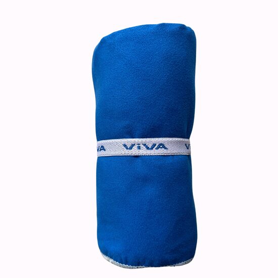 VIVA HOME mikrofibras sporta dvielis 95x160cm, zils ar pelēku malu