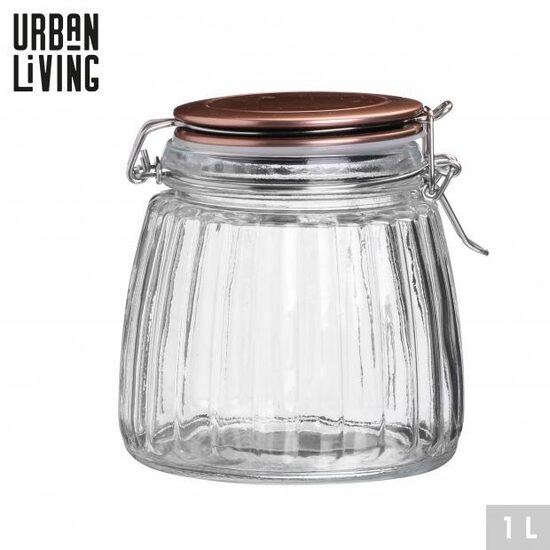 URBAN LIVING stikla uzglabāšanas trauks 1000ml