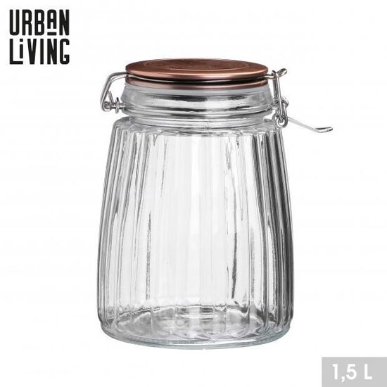 URBAN LIVING stikla uzglabāšanas trauks 1500ml
