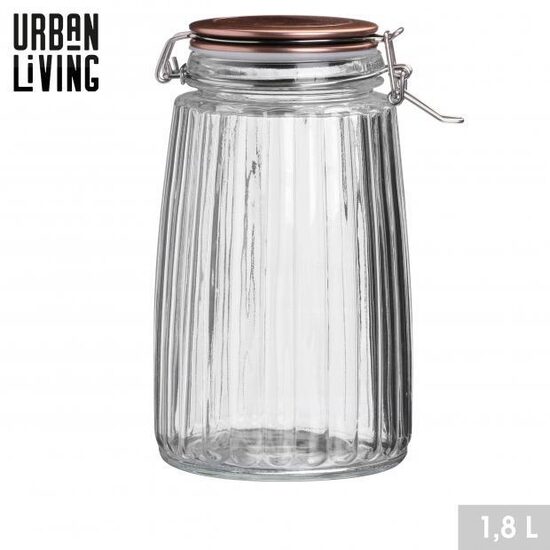 URBAN LIVING stikla uzglabāšanas trauks 1800ml
