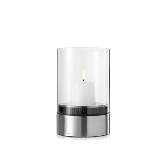 BLOMUS stikla un tērauda laterna svecēm d15.5 x h23.5cm