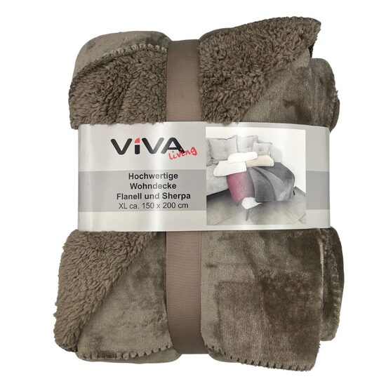 VIVA HOME ekstra biezs pleds 150x200cm, pelēkbrūns
