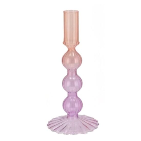 DAAN KROMHOUT stikla svečturis "Bubbles" d9cm x h20cm, oranžs