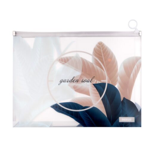 REXUS mape ar rāvējslēdzēju A4, ar džungļu lapām