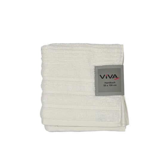 VIVA HOME "FIFI" vannas dvielis 50x100cm, 100% kokvilna, balts