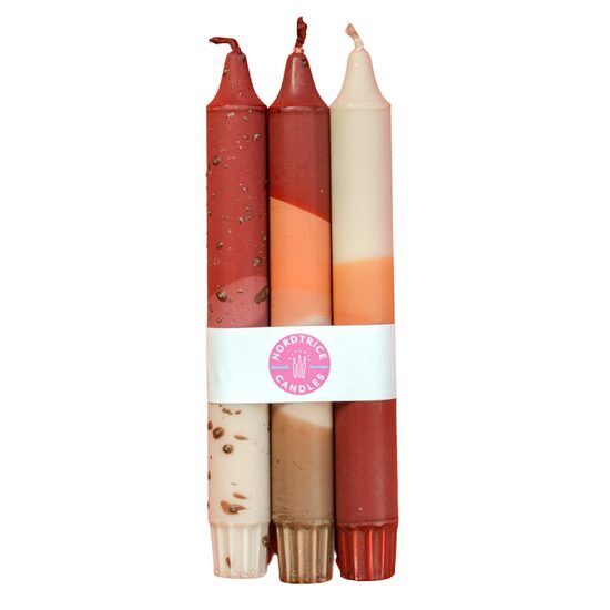 NORDTRICE "hand-made" stearīna sveces 3gab, +/-6h