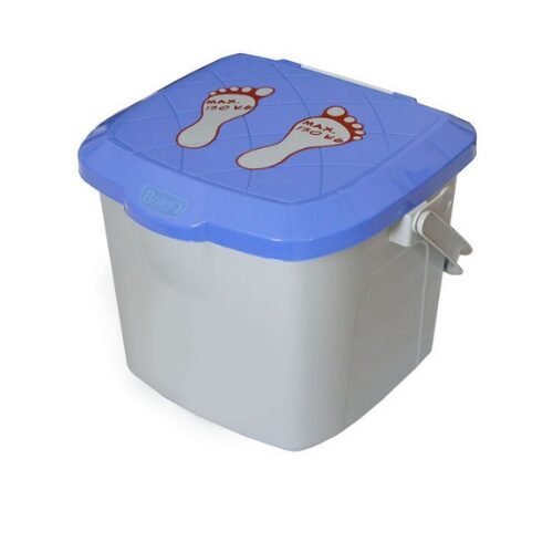 BRANQ  plastmasas uzgabāšanas spainis ar vāku 15.5L/31x31x h28cm, pelēks