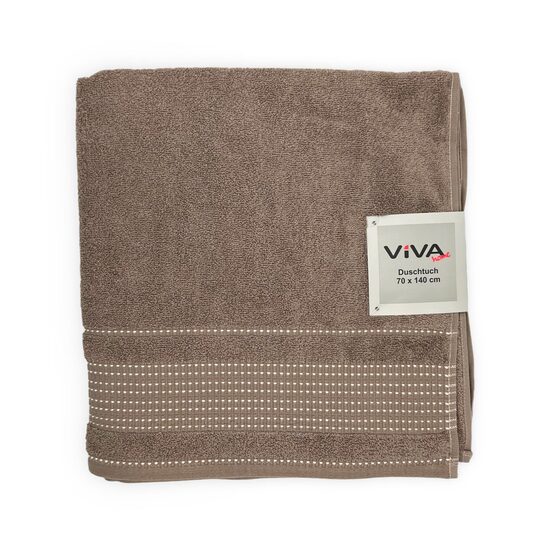 VIVA HOME "RAMI" vannas dvielis 70x140cm, 100% kokvilna, bēši brūna