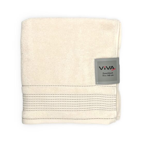 VIVA HOME "RAMI" vannas dvielis 70x140cm, 100% kokvilna, krēmkrāsas