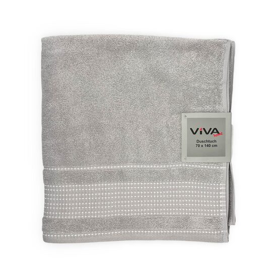 VIVA HOME "RAMI" vannas dvielis 70x140cm, 100% kokvilna, gaiši pelēks