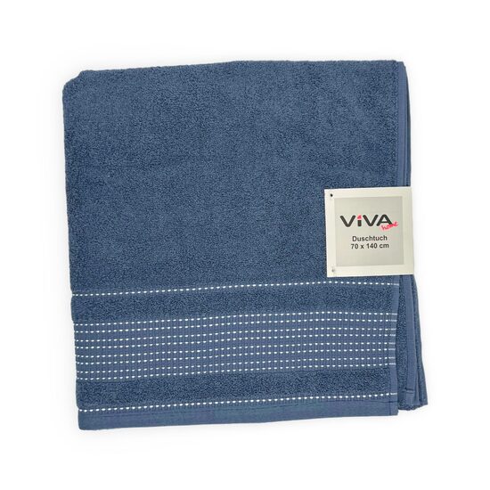 VIVA HOME "RAMI" vannas dvielis 70x140cm, 100% kokvilna, zils