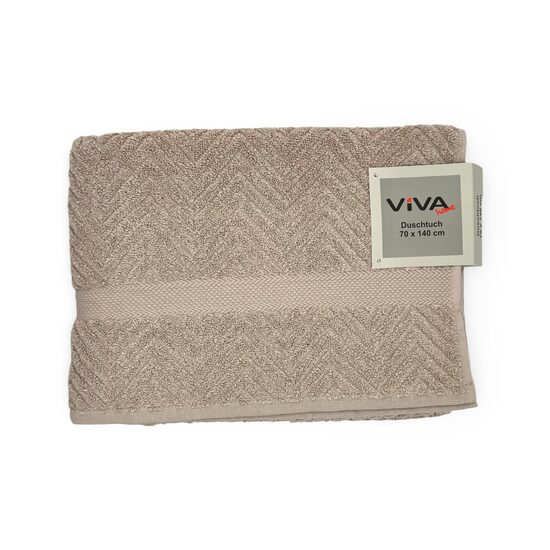 VIVA HOME "JAQ" vannas dvielis 70x140cm, 100% kokvilna, bēši brūns