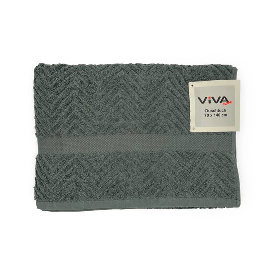 VIVA HOME "JAQ" vannas dvielis 70x140cm, 100% kokvilna, tumši pelēks