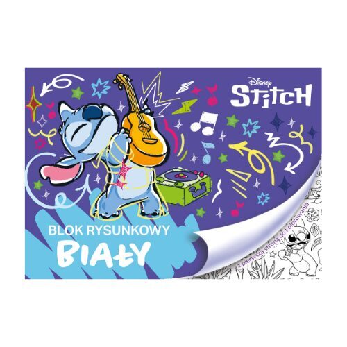 STITCH zīmēšanas albums A4, 20 lapas, 80gsm, bonuss: krāsošanas lapa, violets