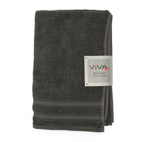 VIVA HOME "EVA" vannas dvielis 70x140cm, 100% kokvilna, tumši pelēks