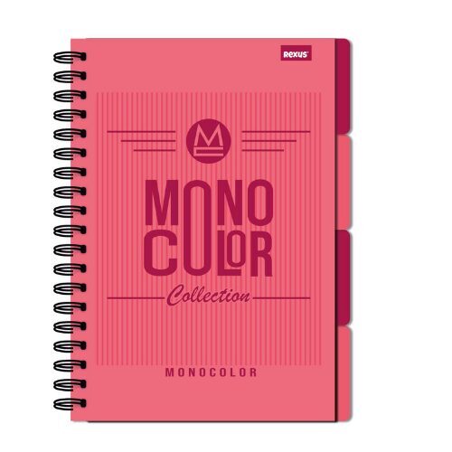 REXUS rūtiņu klade B5, 96 lapas, cietie vāki, ar perforētu līniju, ar aploksni, sarkana