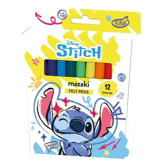 STITCH flomasteri, 12 toņi