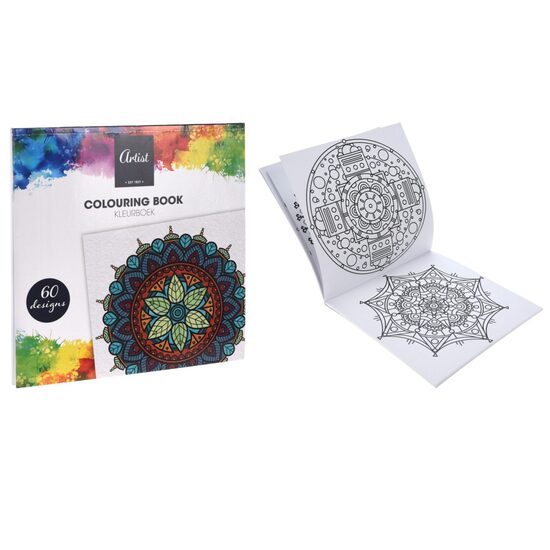 ARTIST krāsojamā grāmata "Mandalas" 30lpp, 60 dizaini